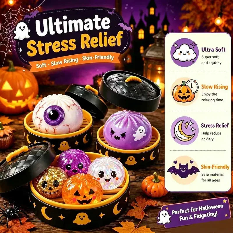Halloween Ghost Dumpling Squeeze Toy