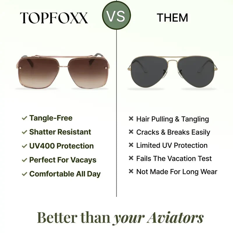 Bella Tangle-Free Aviator Sunglasses