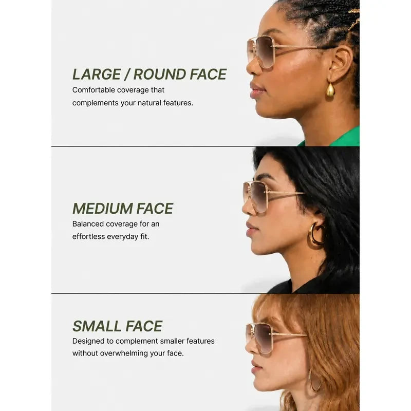 Bella Tangle-Free Aviator Sunglasses